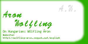 aron wolfling business card